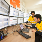 Two people working at the Geotechnical support services 